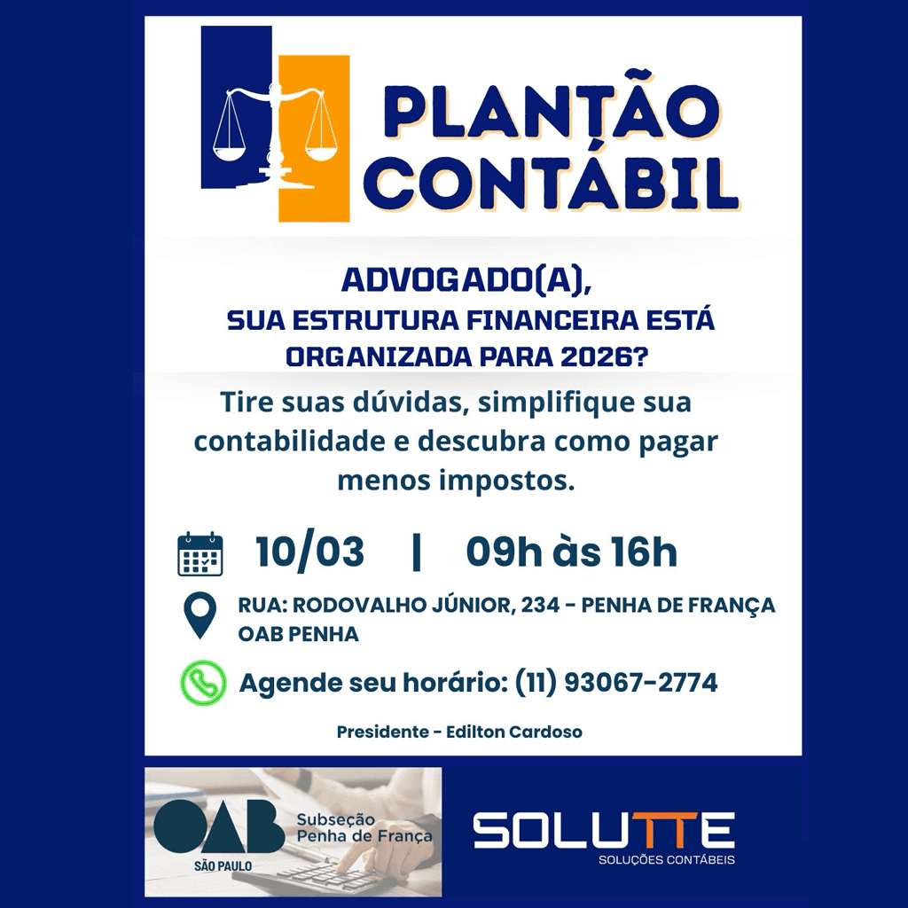 🚨 PLANTÃO CONTÁBIL OAB PENHA