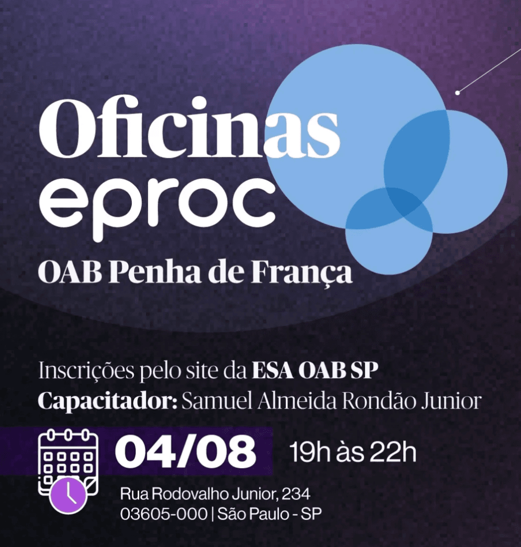 📙 Oficina Eproc – OAB Penha de França