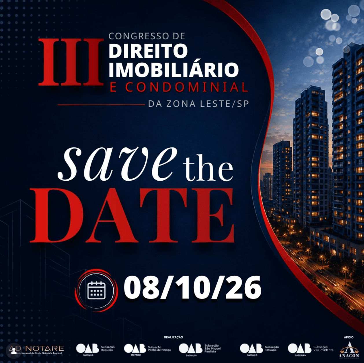 III Congresso de Direito Imobiliário e Condominial da Zona Leste/SP