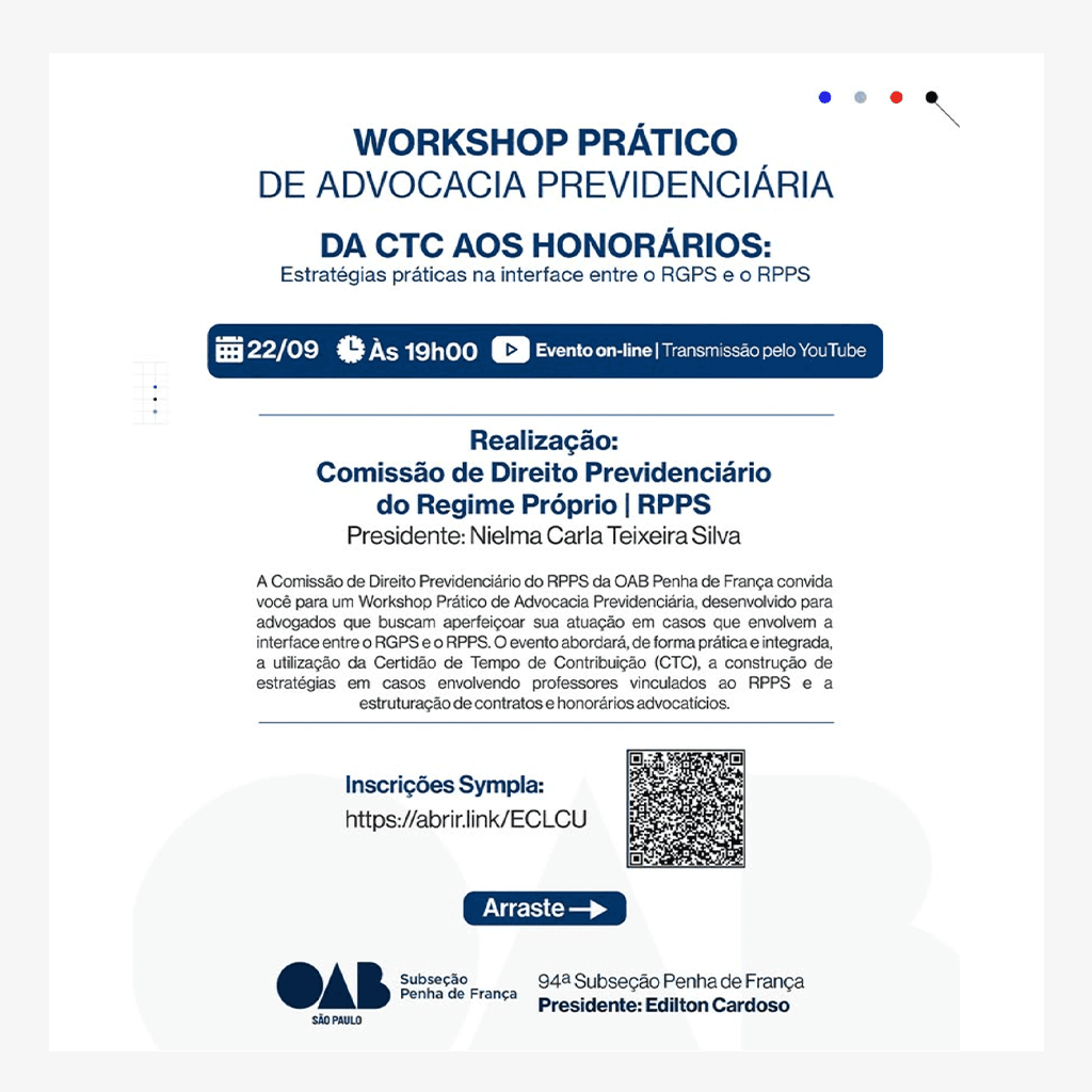 Workshop Prático de Advocacia Previdenciária | Da CTC aos Honorários