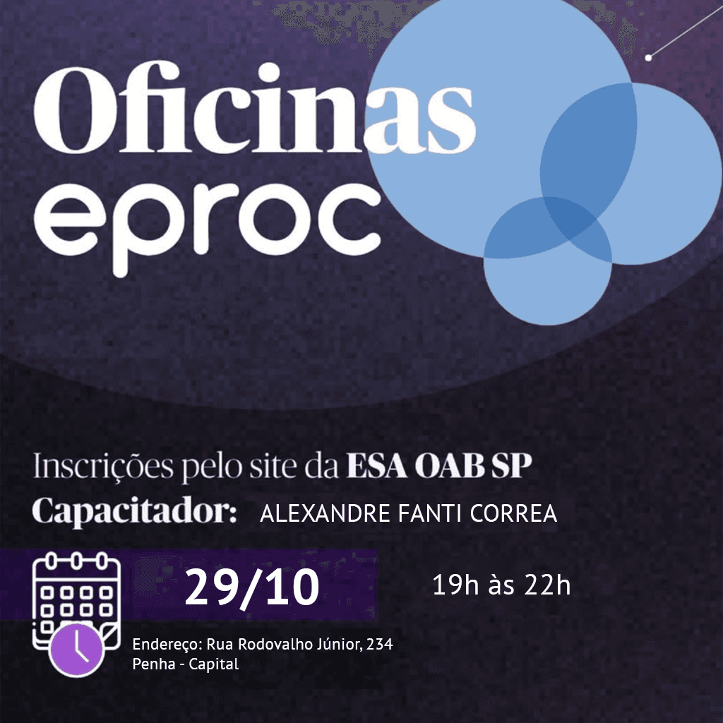 📙 ESA Penha de França: Oficinas eproc