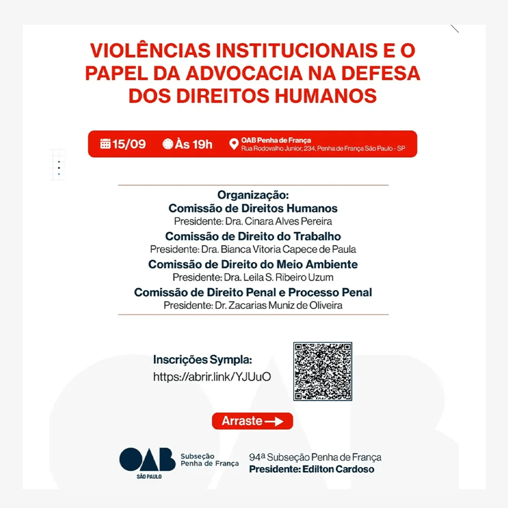 Violências Institucionais e o papel da advocacia na defesa dos Direitos Humanos