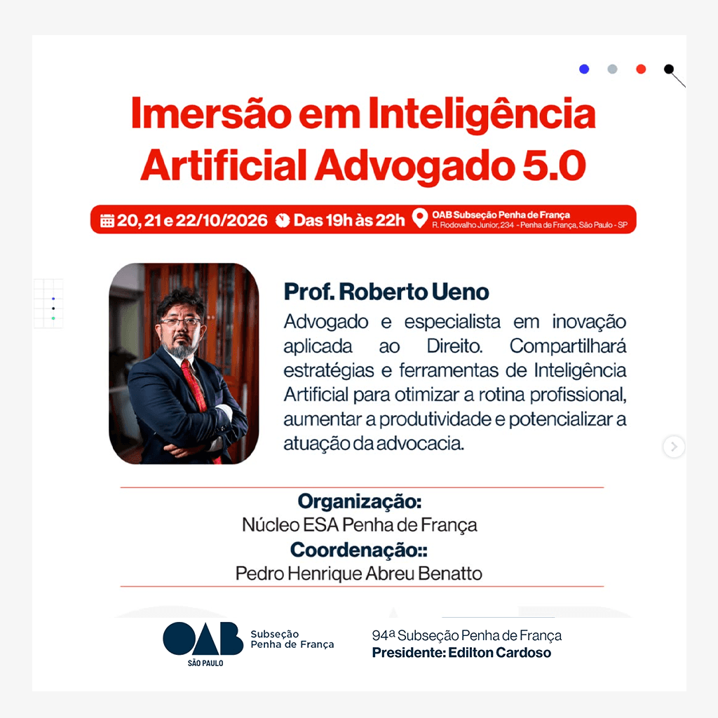 📙 ESA Penha de França: Imersão em Inteligência Artificial | Advogado 5.0